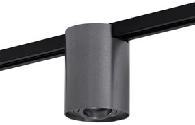 Модерен 1-фазов релсов прожектор тъмно сив метал - Iconic Rondoo Up