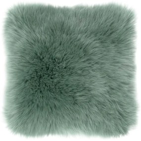 Зелена възглавница от овча кожа, 45 x 45 cm - Tiseco Home Studio