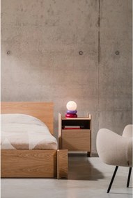 Нощно шкафче от декор от дъб с рафтове в естествен цвят Toopt – noo.ma