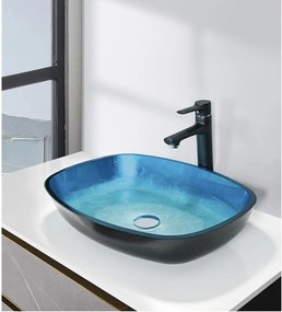 Синя стъклена мивка 54x39,5 cm Kvaore – Sapho