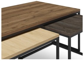 Масички за кафе в комплект от 3 броя в естествен цвят 60x110 cm Camelia - Marckeric