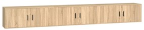 3188377 vidaXL ТВ шкафове за стенен монтаж, 3 бр, сонома дъб, 100x34,5x40 см