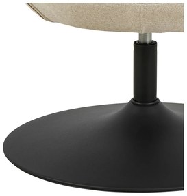 Бежово въртящо се шенилово кресло Center – Actona