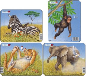 Larsen - Пъзел: Серия "Животни от Африка" – 9 части, малък