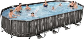 Bestway - Сглобяем басейн Power Steel Oval Above Ground Pool - 732 Х 366 Х 122см