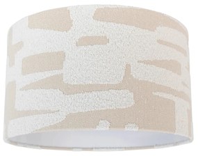 Текстилен абажур бял с бежови райета 35/35/20