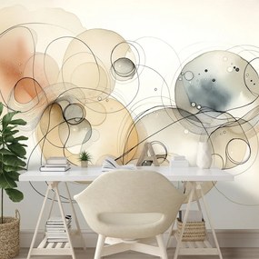 Тапет – Абстрактни акварелни кръгове