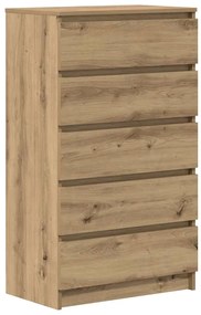 855997 vidaXL Скрин с чекмеджета, дъб артизан, 60x36x103 см, инженерно дърво