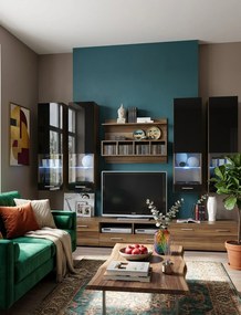 Холна секция Doreto-Walnut - Black