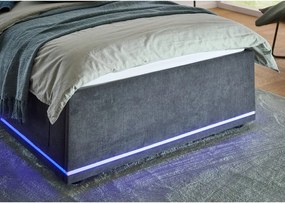 Тъмносиво тапицирано детско легло 90x200 cm без ламелно дъно Circle – Meise Möbel