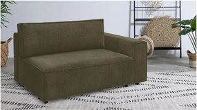 Светлозелен модул за диван от велур, десен ъгъл Nihad modular - Bobochic Paris