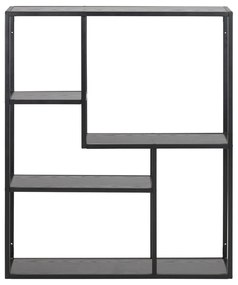 Черна стенна библиотека от декор от ясен 75x91 cm Seaford – Actona