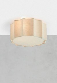 Бежово метално осветително тяло за таван с текстилен абажур ø 35 cm Olea – Markslöjd