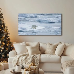 Картина на платно – Полярна мечка на ледена плоча