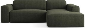 Зелен ъглов диван (десен ъгъл) Keli – Makamii