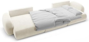 Кремав кадифен сгъваем/с място за съхранение ъглов диван (U форма) Tonale – Cosmopolitan Design