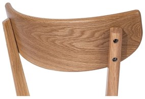 Дъбов трапезен стол с черна седалка Arch - Bonami Essentials