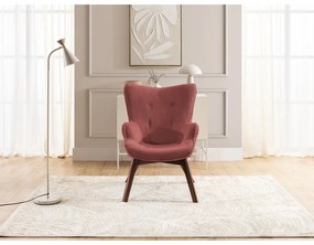 Червено кресло от рипсено кадифе Niko – Ropez