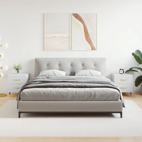 827261 vidaXL Нощни шкафчета, 2 бр, бели, 40x35x47,5 см, инженерно дърво