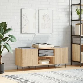 831679 vidaXL Шкаф за винилови плочи сонома дъб 121x38x48 см инженерно дърво