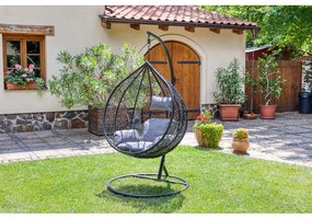 Тъмносив висящ фотьойл от изкуствен ратан Noela - Bonami Selection