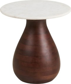 Кръгла странична масичка с мраморна плоча ø 40 cm Heide – House Nordic