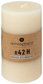 Свещ без аромат atmosphera Hugo, Кръгла, 7x13 cm - Слонова кост