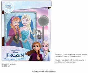 Disney - FROZEN таен дневник с пайети и химикалка