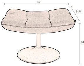 Тъмно сива табуретка за крака Bar - Dutchbone