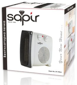 Вентилаторна печка Sapir SP-1970-B, 3 степени, 2000W, Регулируем термостат, Бял