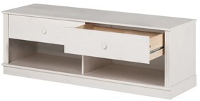 Бяла маса за телевизор от масивен бор 137x47 cm Anita – Støraa