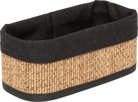 Комплект от 3 коша за съхранение 5five, Бамбук и плат, Черни