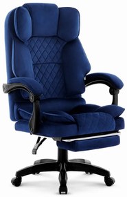 Ергономичен офис стол HC-1031 с поставка за крака - син