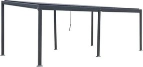 Ламелна пергола Hesperide Avila, Алуминий, Графит, 6x3.5 m