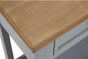 Сива конзолна маса от масивна Пауловния 34,5x99 cm Henley – Premier Housewares