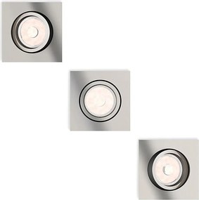 Philips - комплект от 3 димируеми LED RGBW вградени спота DONEGAL 3xGU10/4,8W/230V+ДУ