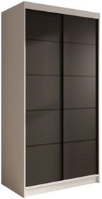 Гардероб Wardis 100 плъзгащ се-Leuko-Мауро