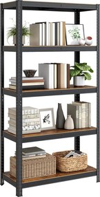 Регал ORDIFY кафяв/черен