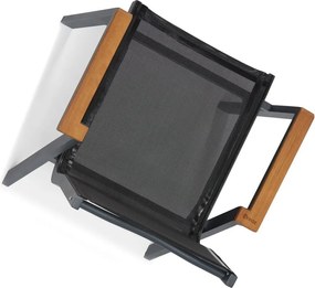 Градински столове комплект (6 броя) Ottowa, цвят Сив Черен