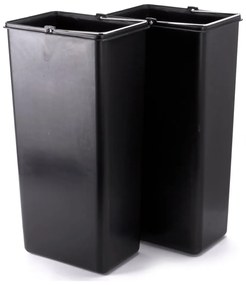 Стоманено кошче за боклук за рециклиране с педал в матово сребрист цвят 2x20 l Tri Selectif – MSV