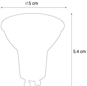 Комплект от 5 GU10 LED лампа черна 7W 610 lm 3000K