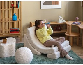 Кремав детски пуф от букле Cloud – Wigiwama