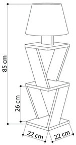 Бяла свободностояща лампа Бяла Kozena - Decortie
