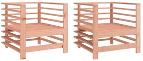 825630 vidaXL Градински столове, 2 бр, дугласко дърво масив