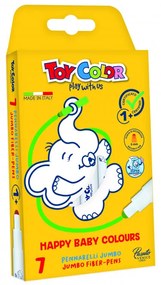 Флумастери Toy Color, За най-малките деца Happy Baby Color Jumbo 1+, Без глутен