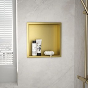 Вграден рафт за баня  30x30 gold brush
