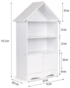 Шкаф във формата на къщичка за детски играчки Ecotoys
