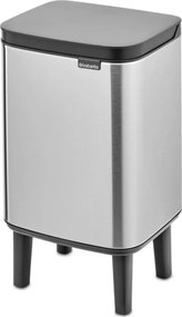 Кош за боклук Brabantia Bo Small Hi 1006642, 4 л, Плавно и безшумно отваряне, Противоплъзгаща основа, Устойчив на пръстови отпечатъци, Инокс/Мат