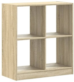 852809 vidaXL Библиотека, дъб сонома, 68,5x32x75 см, инженерно дърво