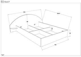 Спалня за матрак 160/200 Аура